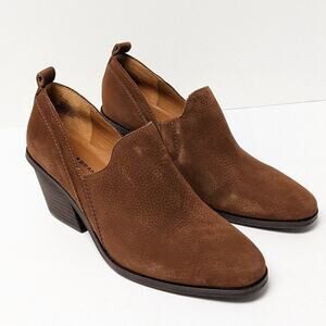 Lucky Brand Vennia Booties, Brown Leather, Women's 8